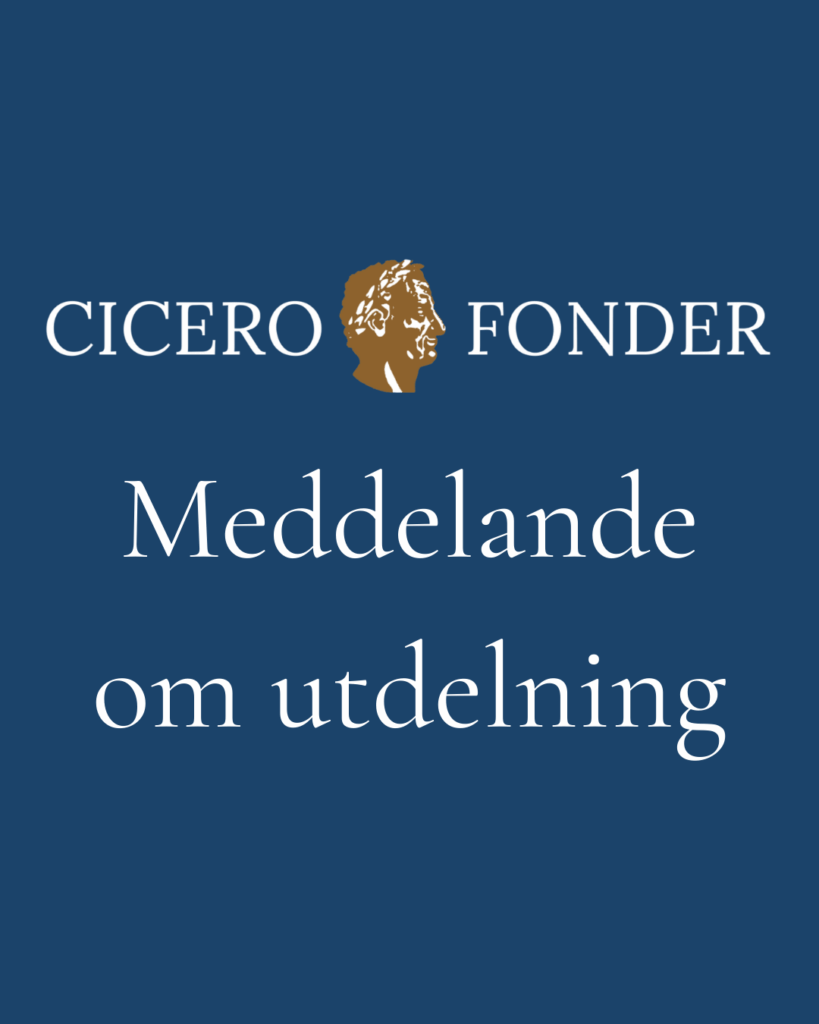 Bild för artikel: Cicero Fonder meddelar om utdelning i våra fonder.