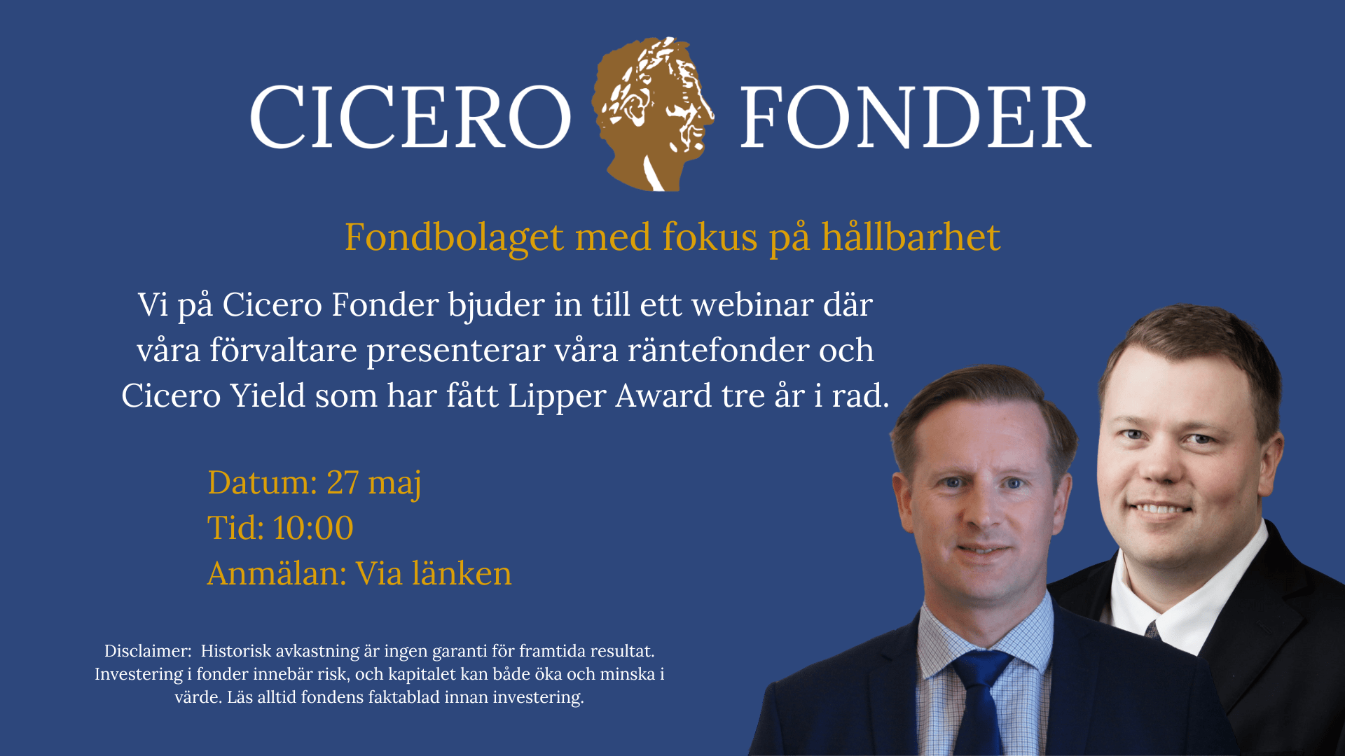 Inbjudan till räntewebinar med Cicero Fonder – med fokus på företagsobligationer